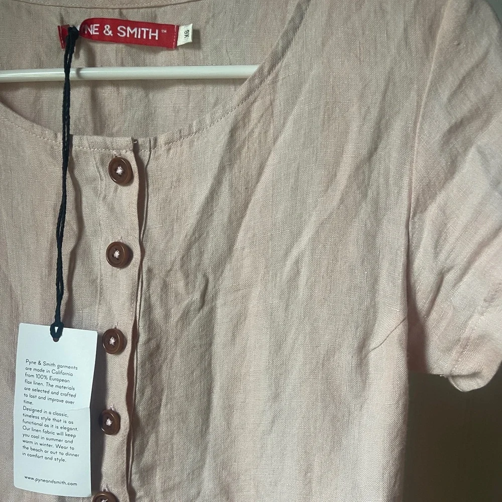 Pyne & Smith Model no. 11 Dress Shell Pink Striped size XS - Picture 3 of 6